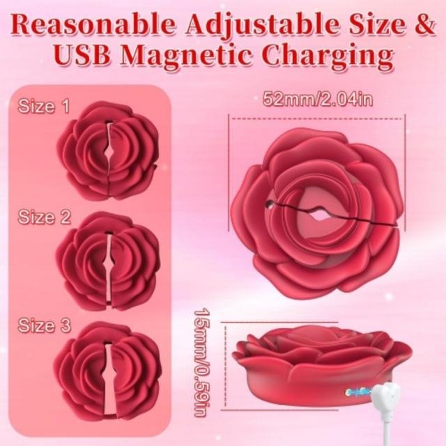 Rose Vibrating Nipple Clamps - Remote Controlled - Heatwave Books