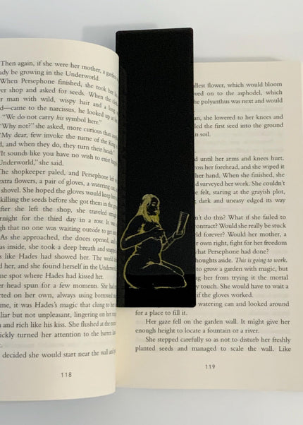 Sexy Plus Size Woman Reading Engraved Acrylic Bookmark - Heatwave Books
