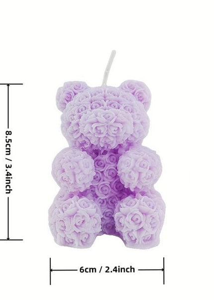 Skin Safe Rose Bear Melting Candle - Heatwave Books