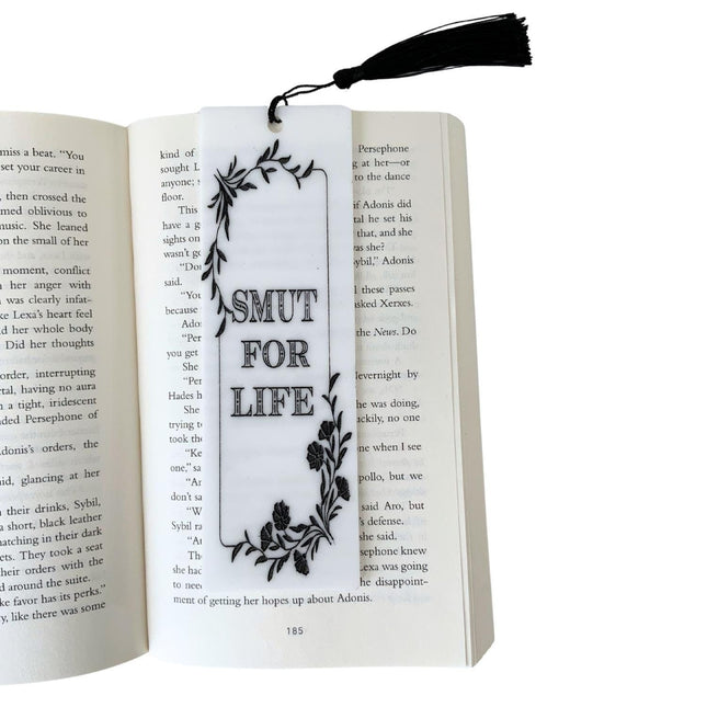 Smut for Life Bookmark with Black Tassel - Heatwave Books