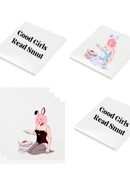 Smutty Bunny Coasters - Heatwave Books