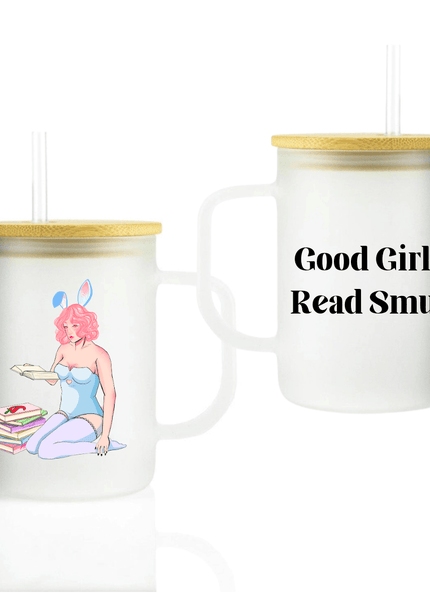 Smutty Bunny Frosted Glass Mug - Heatwave Books