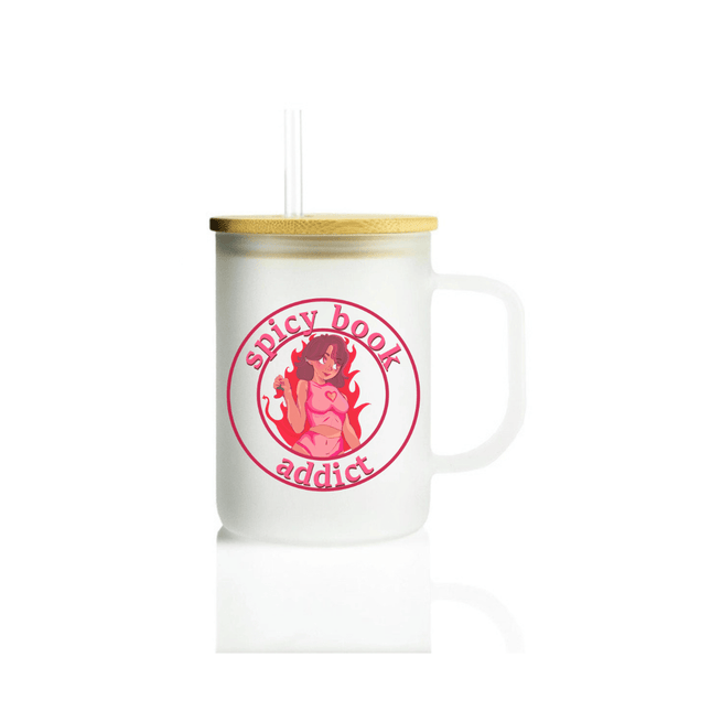 Spicy Book Addict Frosted Glass Mug - Heatwave Books