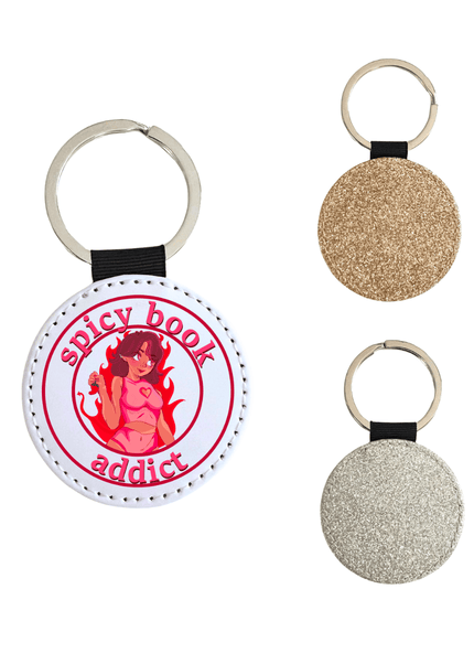Spicy Book Addict Glitter Keychain - Heatwave Books