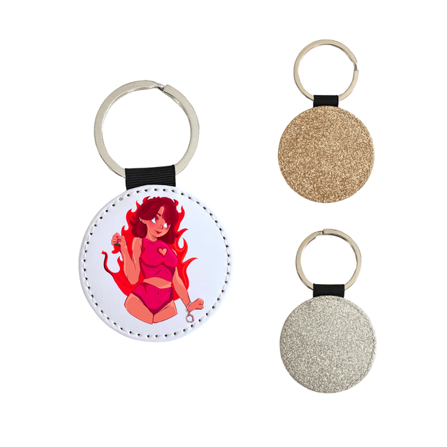 Spicy Devil Glitter Keychain - Heatwave Books