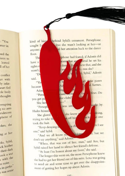 Spicy Romance Acrylic Bookmark with Black Tassel - Heatwave Books