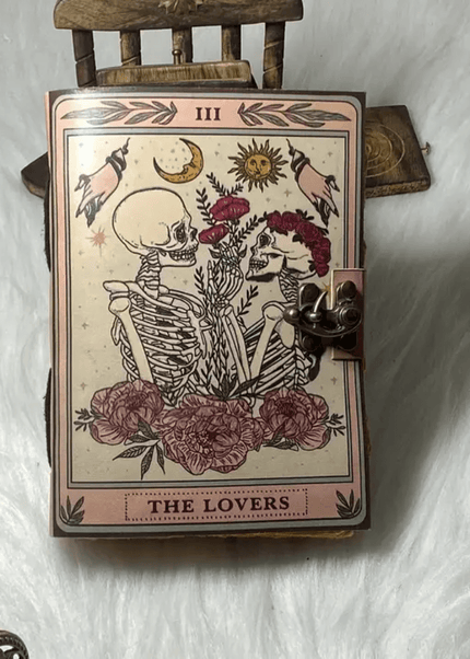 The Lovers Tarot Leather Vintage Journal - RK Handicrafts