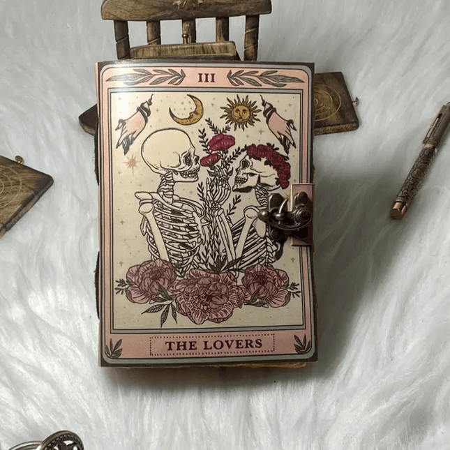 The Lovers Tarot Leather Vintage Journal - RK Handicrafts