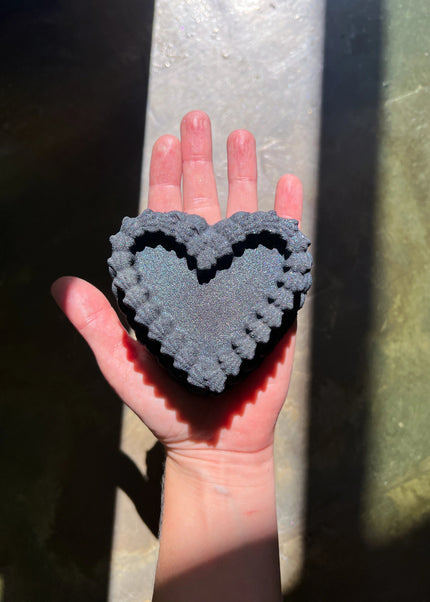Velvet Tier Heart Crystal Bath Bomb - Crystal Bar Soap