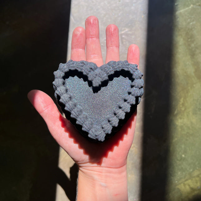 Velvet Tier Heart Crystal Bath Bomb - Crystal Bar Soap