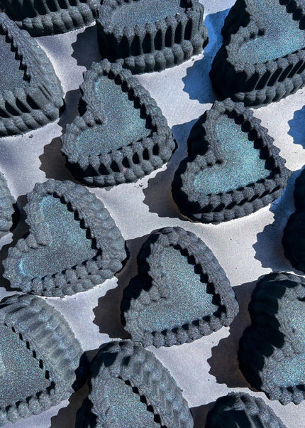 Velvet Tier Heart Crystal Bath Bomb - Crystal Bar Soap